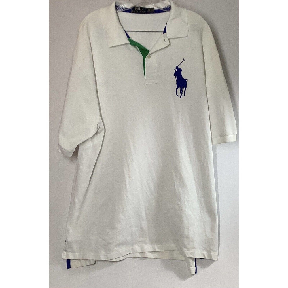 Polo Ralph Lauren Polo Shirt Size 2XLT/TGL Men’s Short Sleeve White Golf